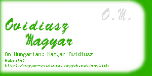 ovidiusz magyar business card